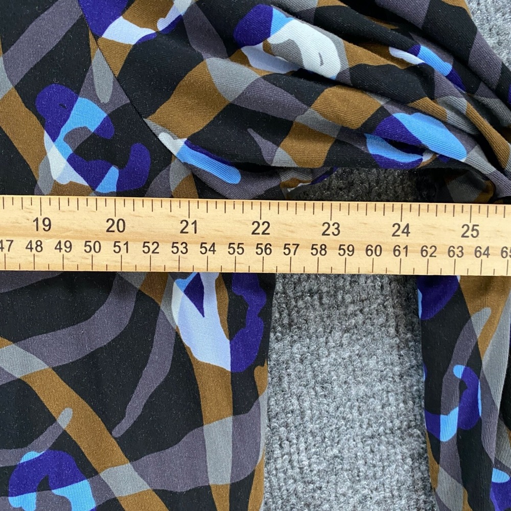 LOGO Lori Goldstein Tunic Top Womens XL Blue Brown Geometric Lagenlook Hippie‎ - Picture 7 of 8